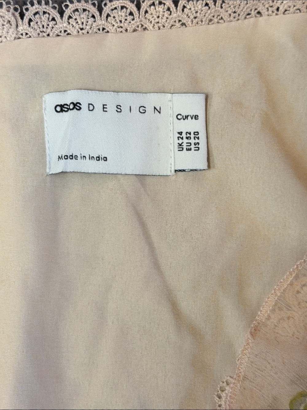 ASOS Cream Floral Mini Dress - Picture 2 of 3